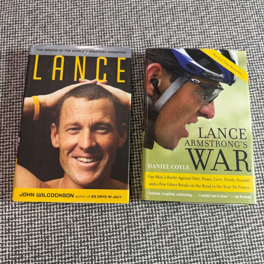 Lance Armstrong Book Lot Lance & Lance Armstrongs War Hardcover Biographies
